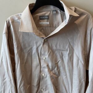 Michael Kors Men's Beige Dress Shirt